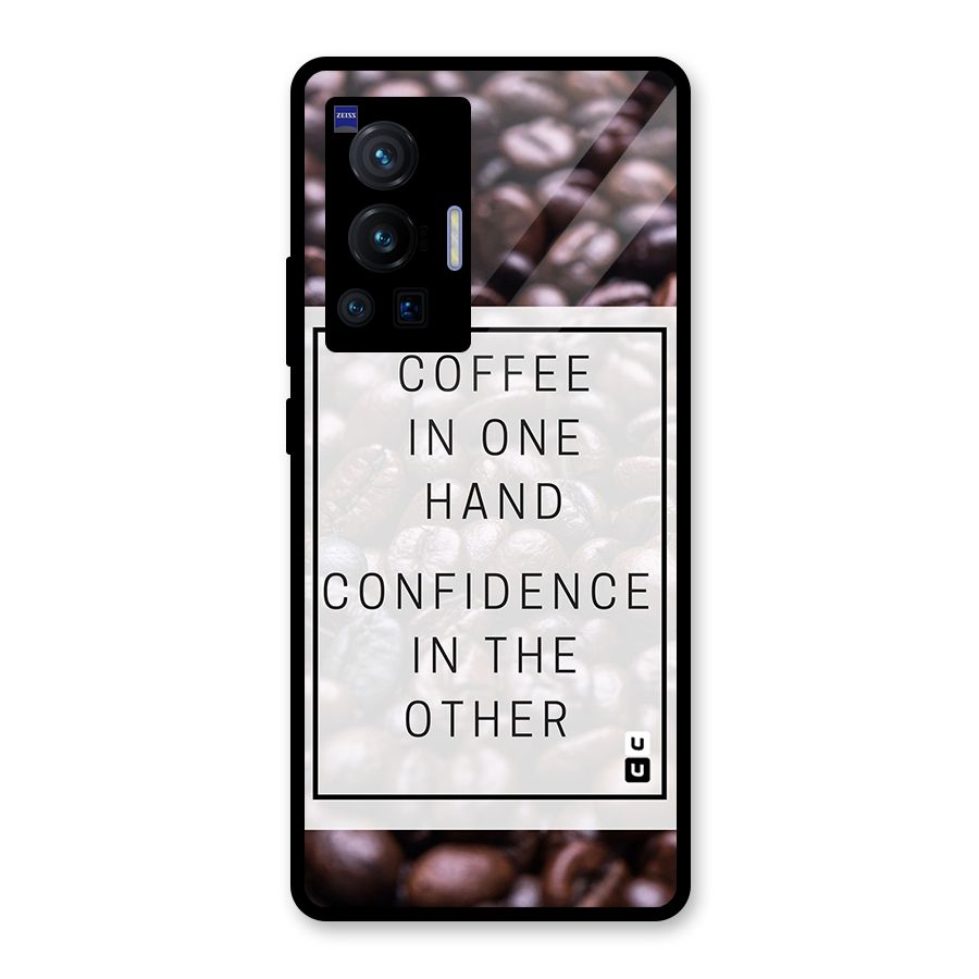 Coffee Confidence Quote Glass Back Case for Vivo X70 Pro