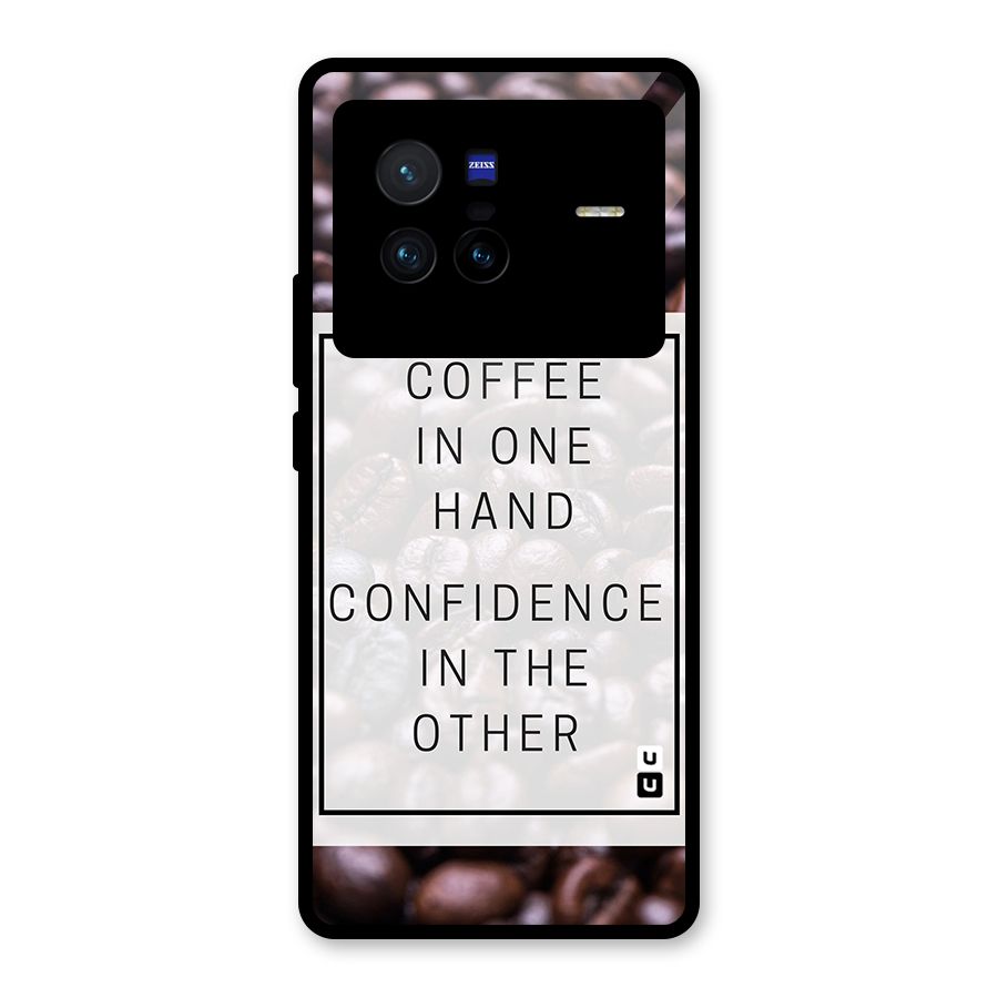 Coffee Confidence Quote Glass Back Case for Vivo X80