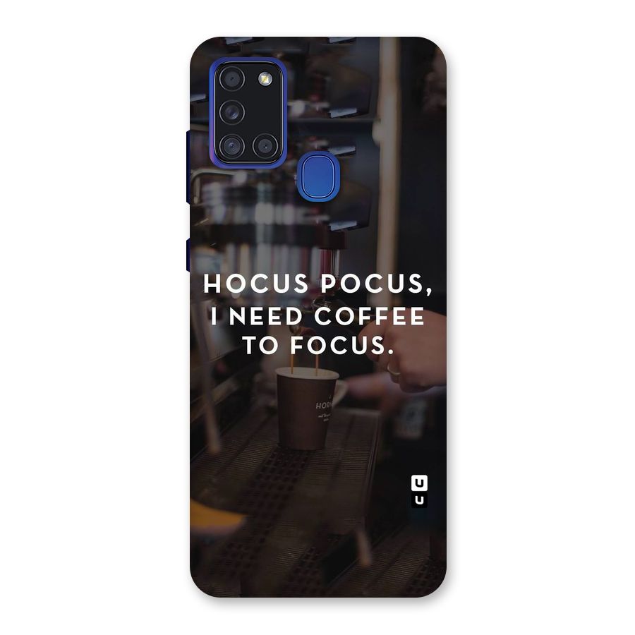 Coffee Focus Back Case for Galaxy A21s