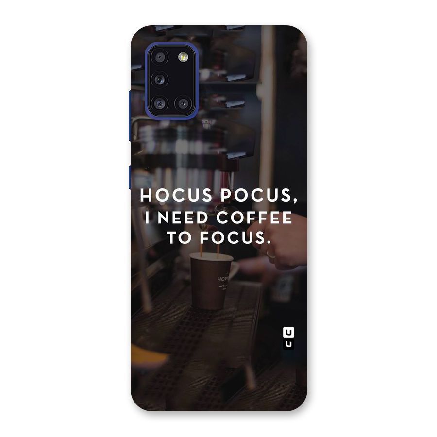 Coffee Focus Back Case for Galaxy A31
