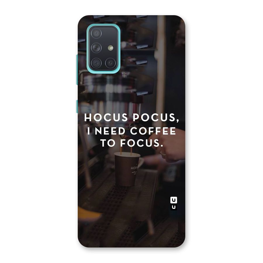 Coffee Focus Back Case for Galaxy A71