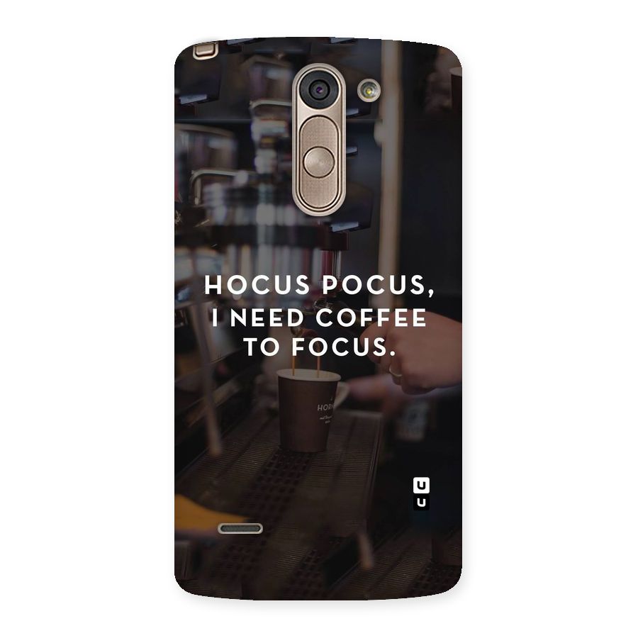 Coffee Focus Back Case for LG G3 Stylus