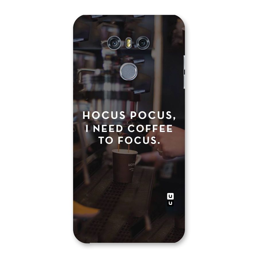 Coffee Focus Back Case for LG G6