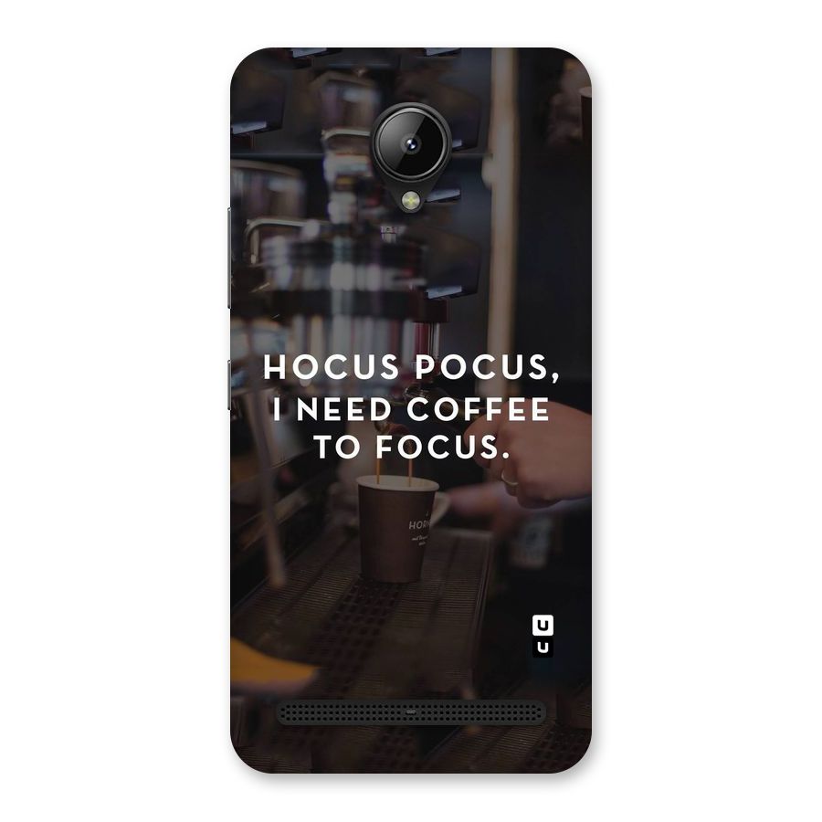 Coffee Focus Back Case for Lenovo C2