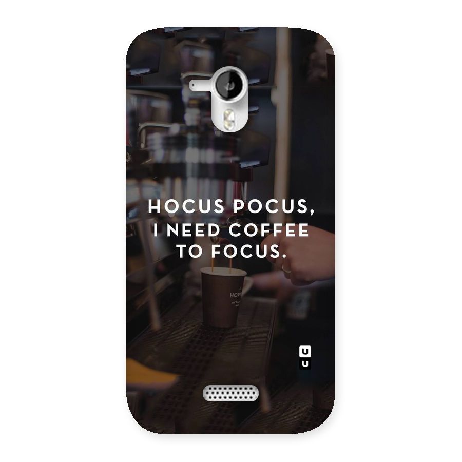 Coffee Focus Back Case for Micromax Canvas HD A116