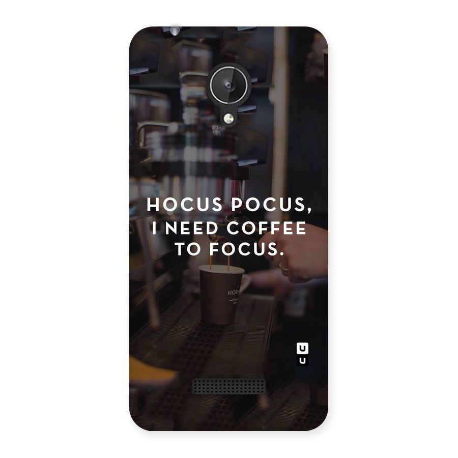 Coffee Focus Back Case for Micromax Canvas Spark Q380