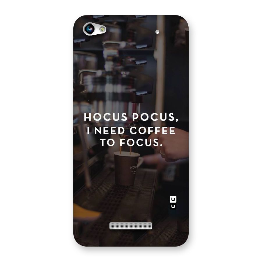 Coffee Focus Back Case for Micromax Hue 2