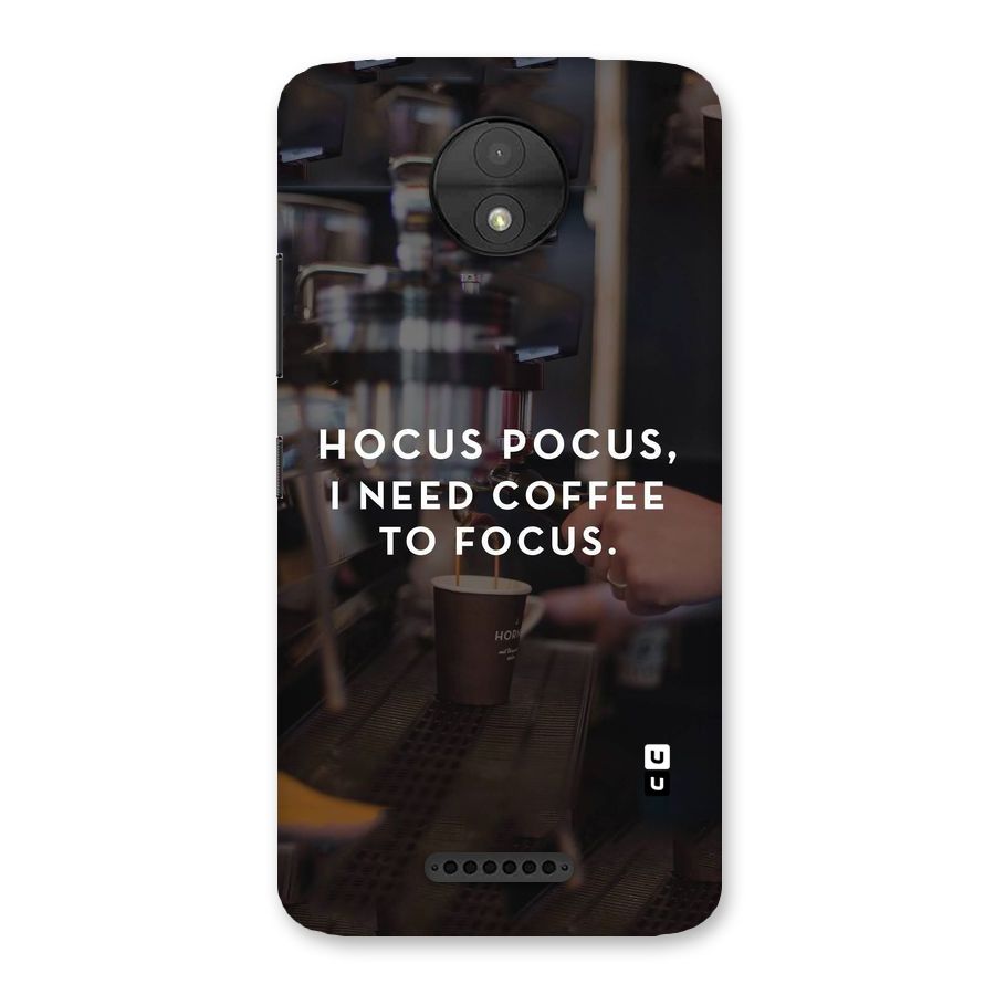 Coffee Focus Back Case for Moto C