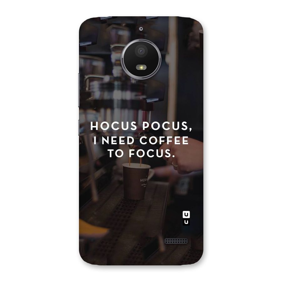 Coffee Focus Back Case for Moto E4