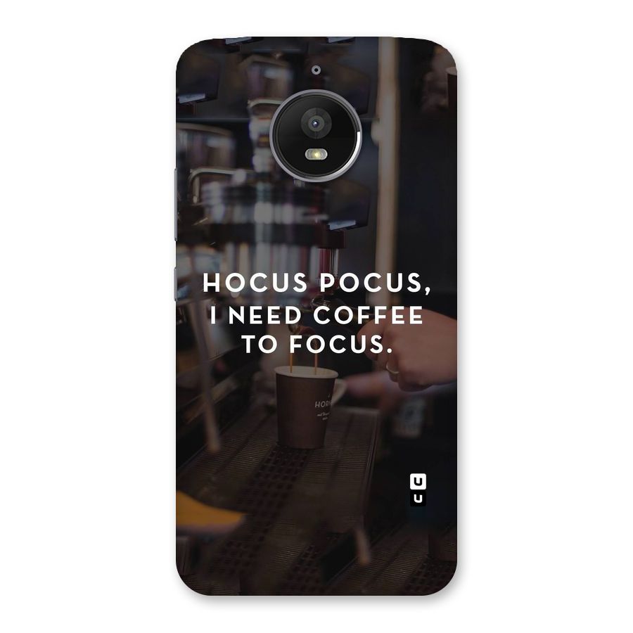 Coffee Focus Back Case for Moto E4 Plus