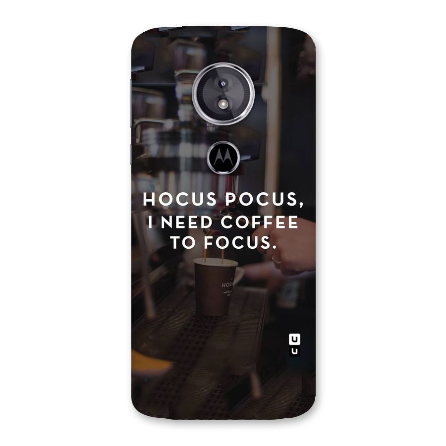 Coffee Focus Back Case for Moto E5