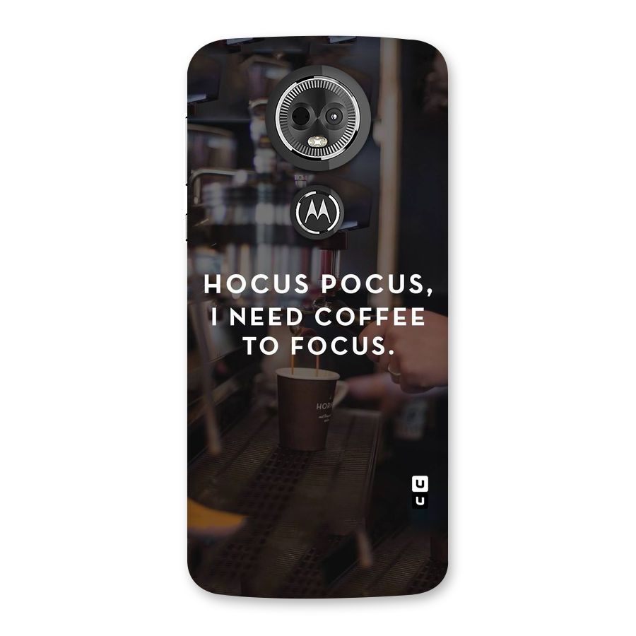 Coffee Focus Back Case for Moto E5 Plus