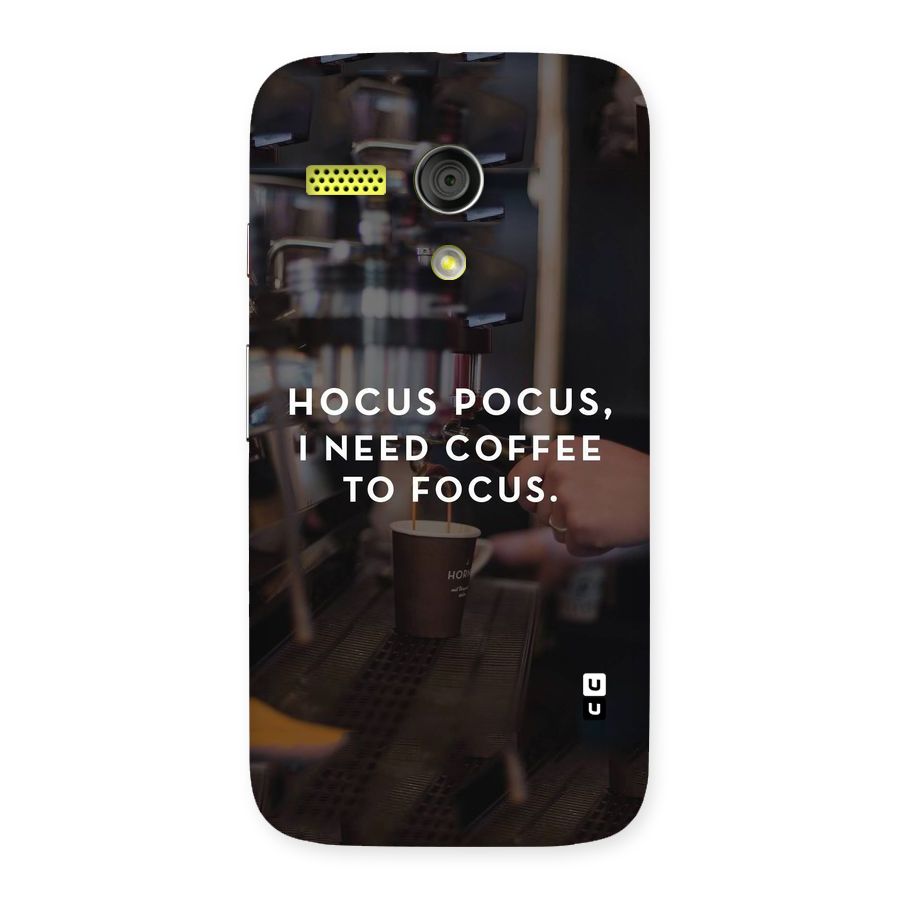 Coffee Focus Back Case for Moto G