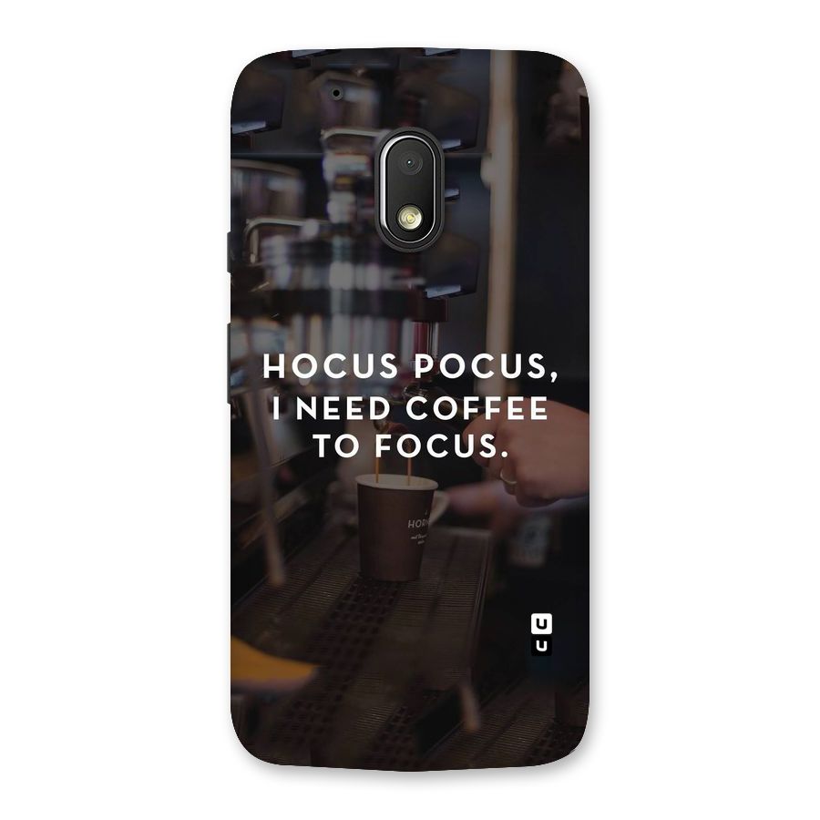 Coffee Focus Back Case for Moto G4 Play