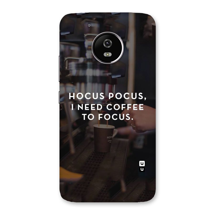 Coffee Focus Back Case for Moto G5