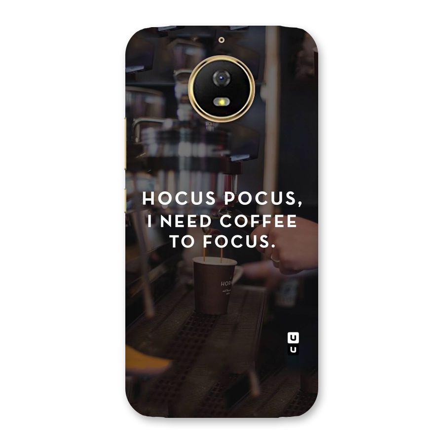 Coffee Focus Back Case for Moto G5s