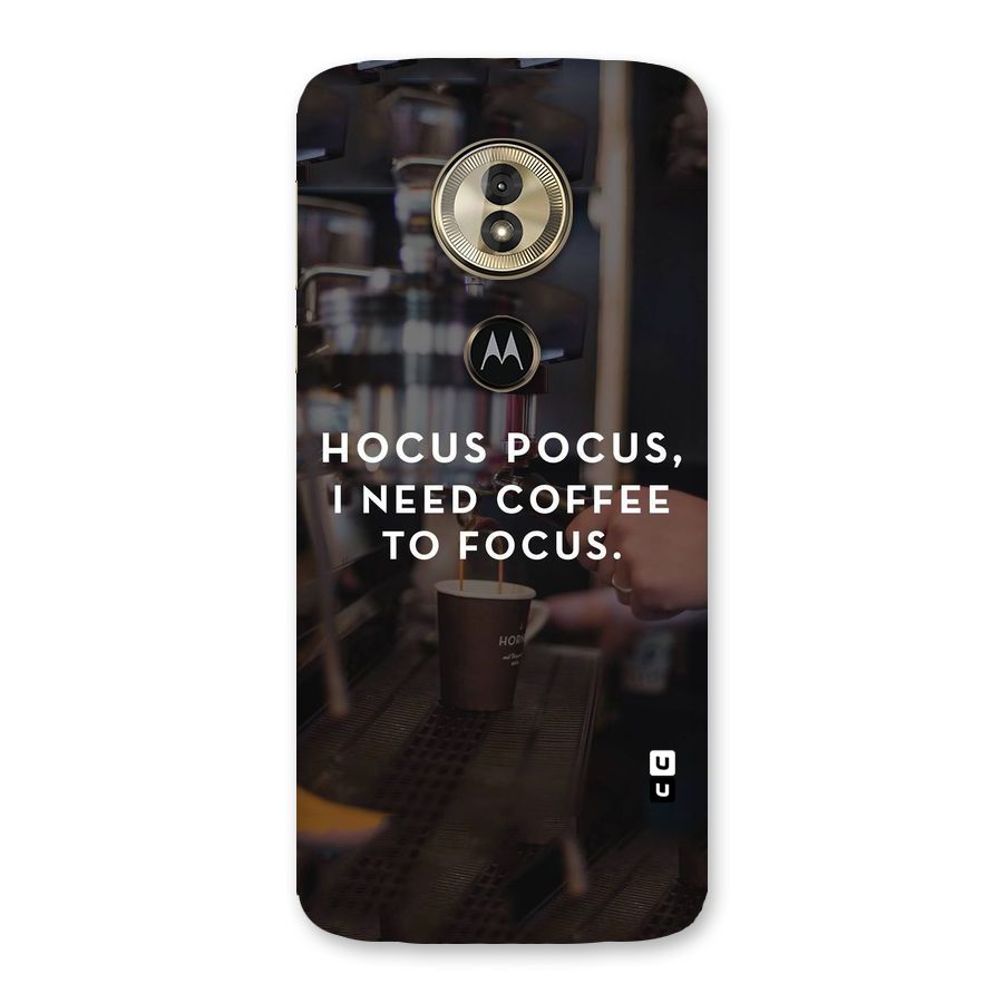 Coffee Focus Back Case for Moto G6 Play