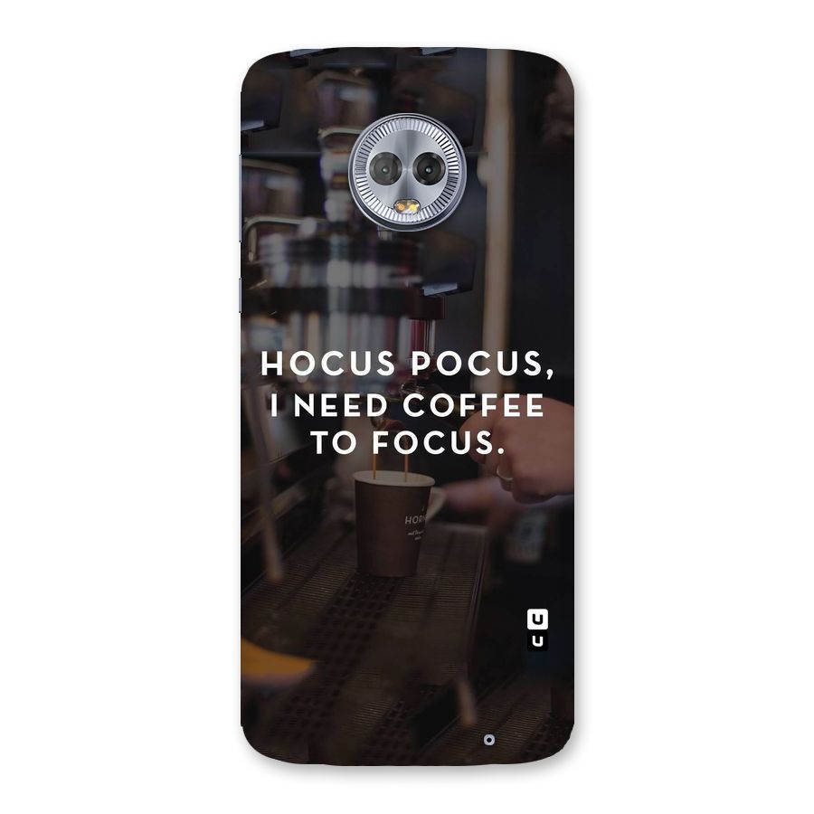 Coffee Focus Back Case for Moto G6 Plus