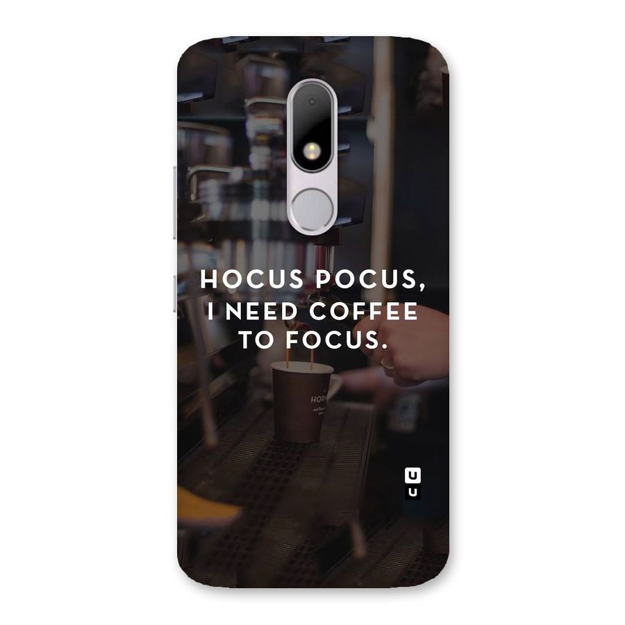 Coffee Focus Back Case for Moto M