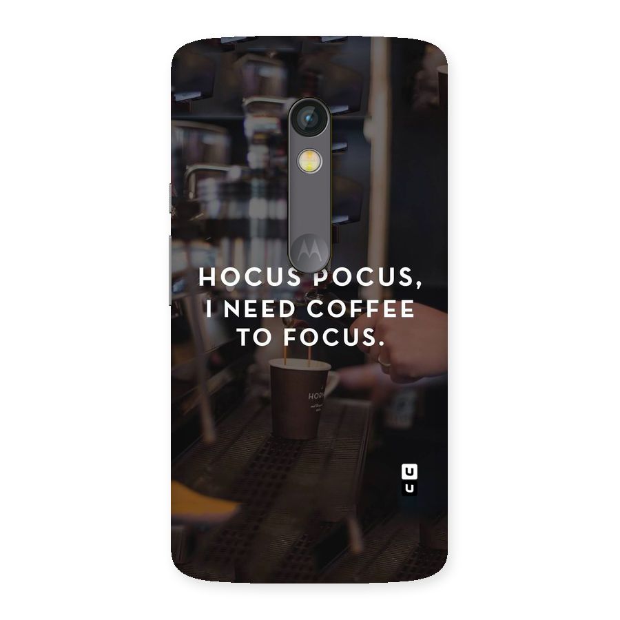 Coffee Focus Back Case for Moto X Play