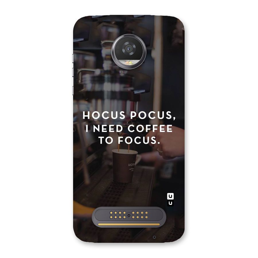 Coffee Focus Back Case for Moto Z2 Play