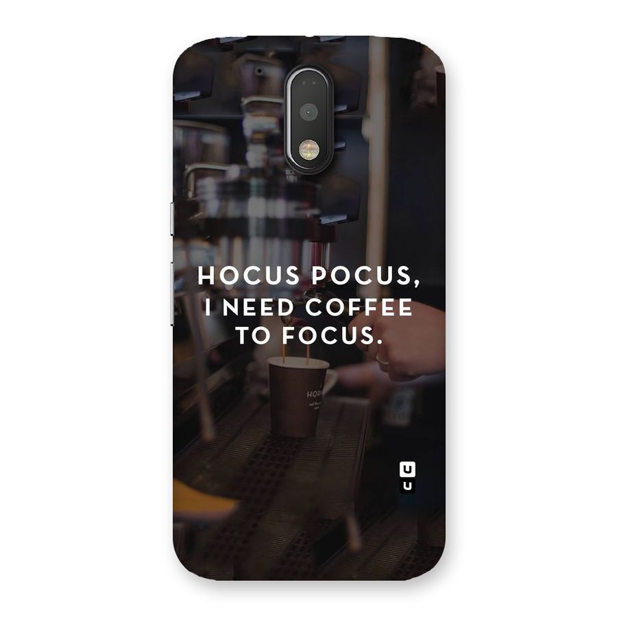 Coffee Focus Back Case for Motorola Moto G4 Plus