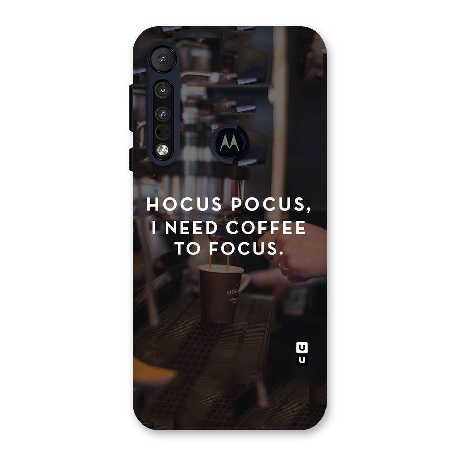 Coffee Focus Back Case for Motorola One Macro