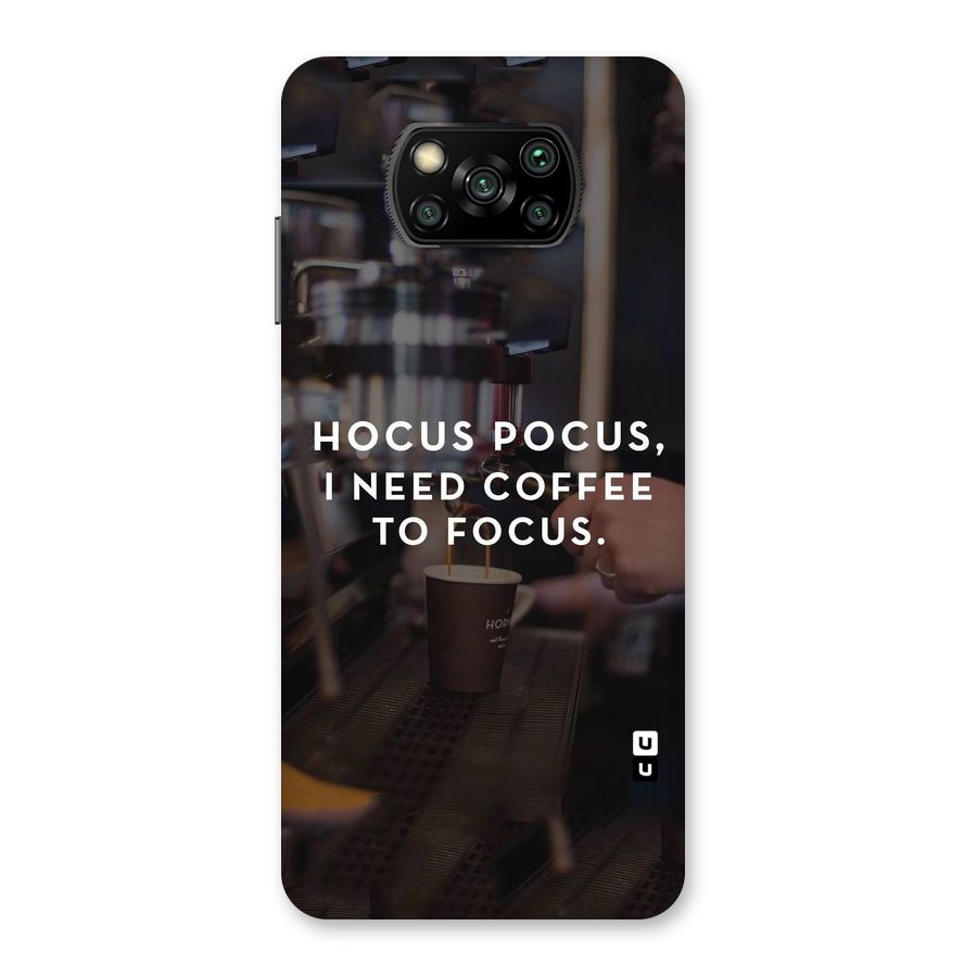 Coffee Focus Back Case for Poco X3