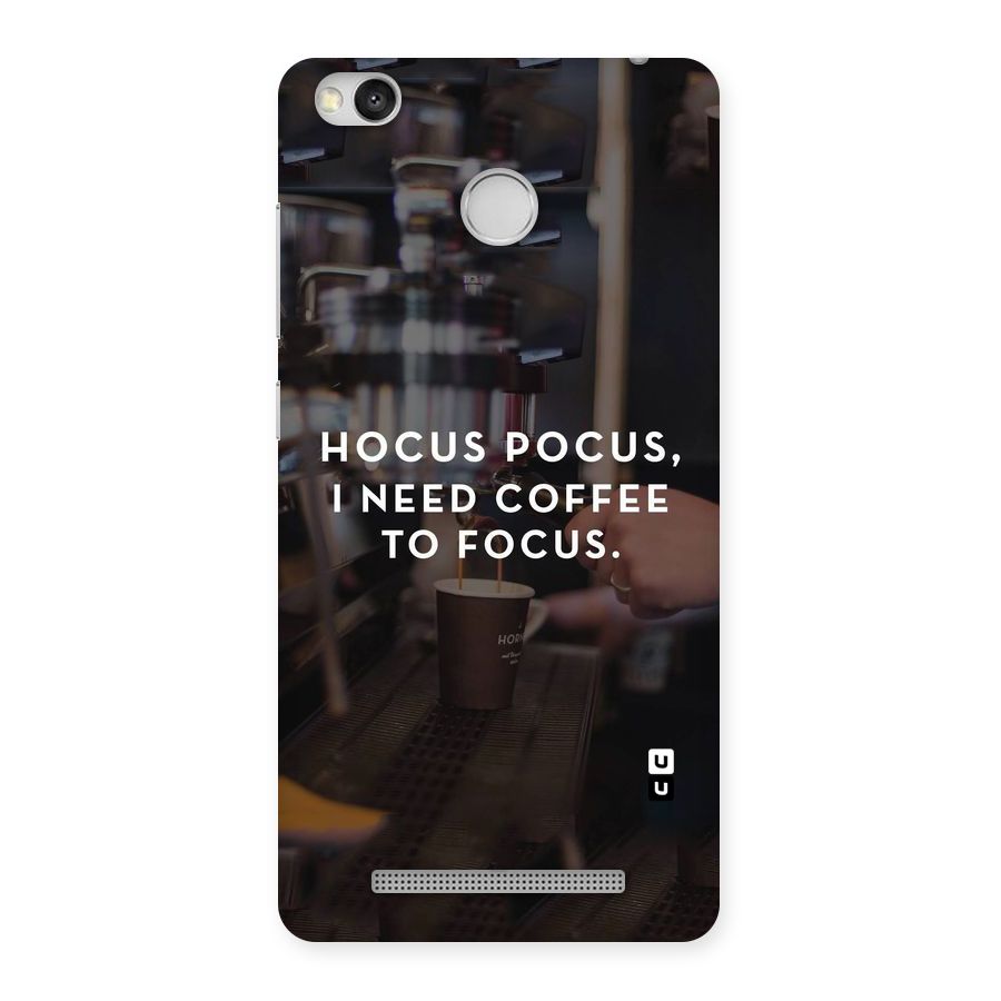 Coffee Focus Back Case for Redmi 3S Prime
