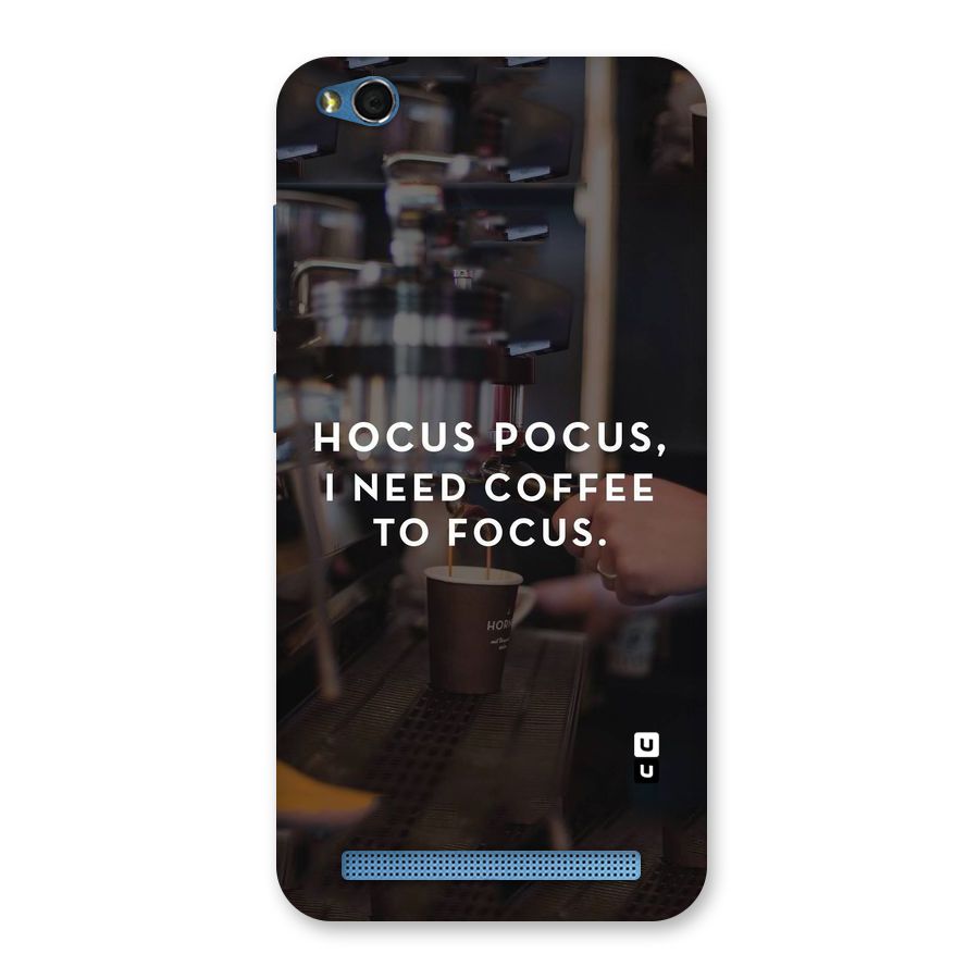Coffee Focus Back Case for Redmi 5A