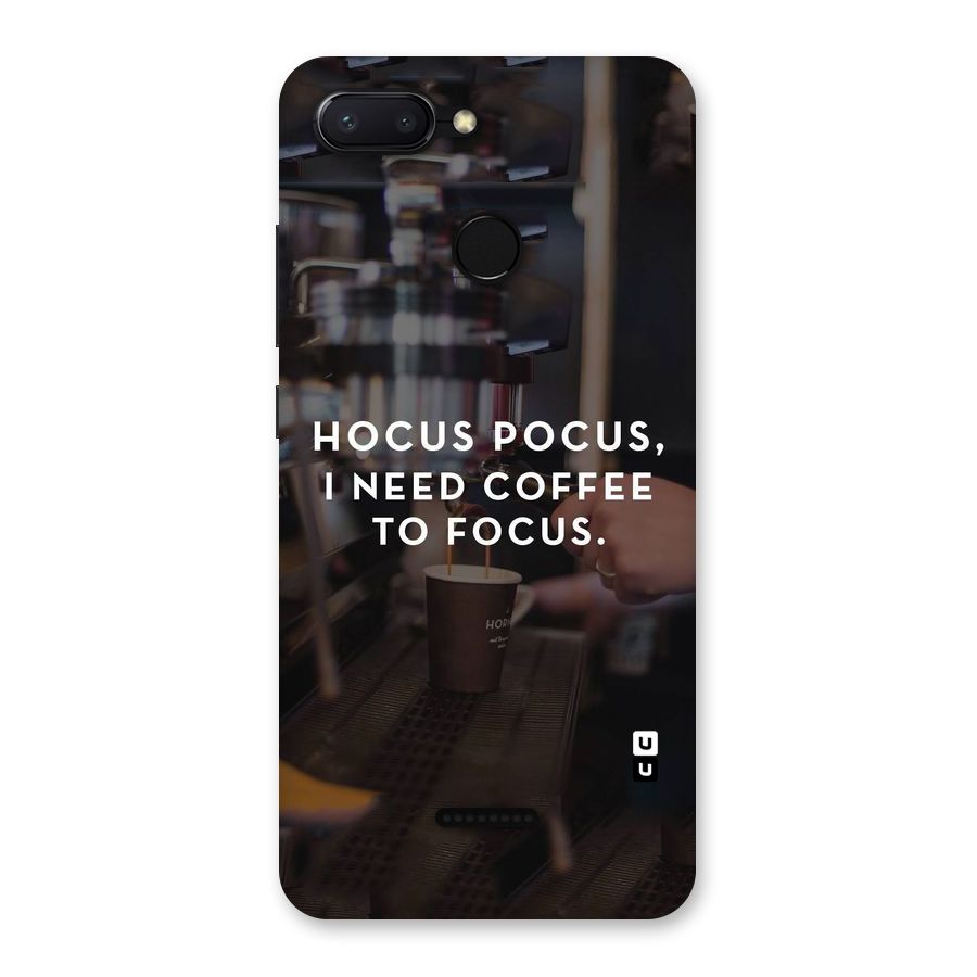 Coffee Focus Back Case for Redmi 6