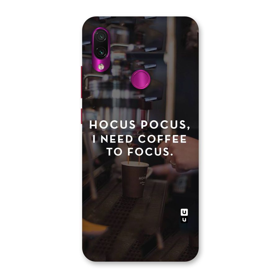 Coffee Focus Back Case for Redmi Note 7 Pro