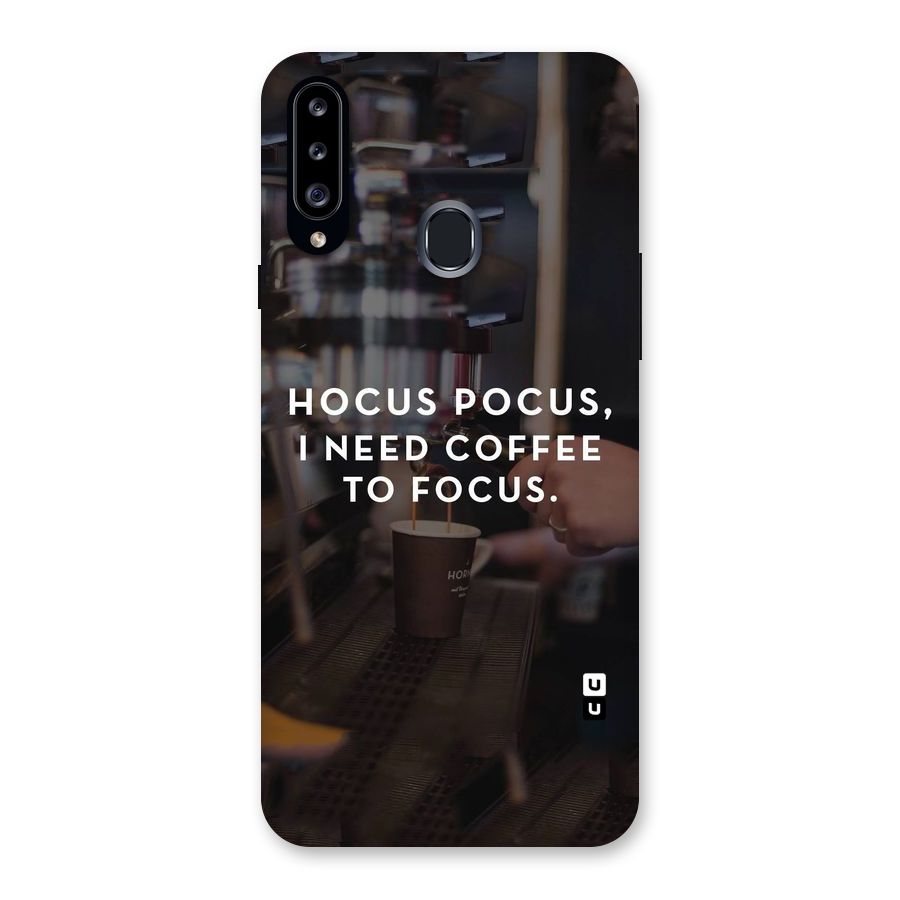 Coffee Focus Back Case for Samsung Galaxy A20s