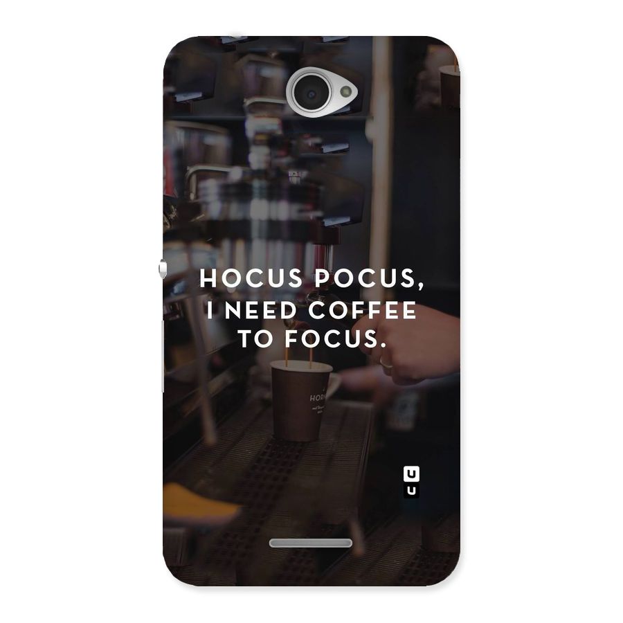 Coffee Focus Back Case for Sony Xperia E4