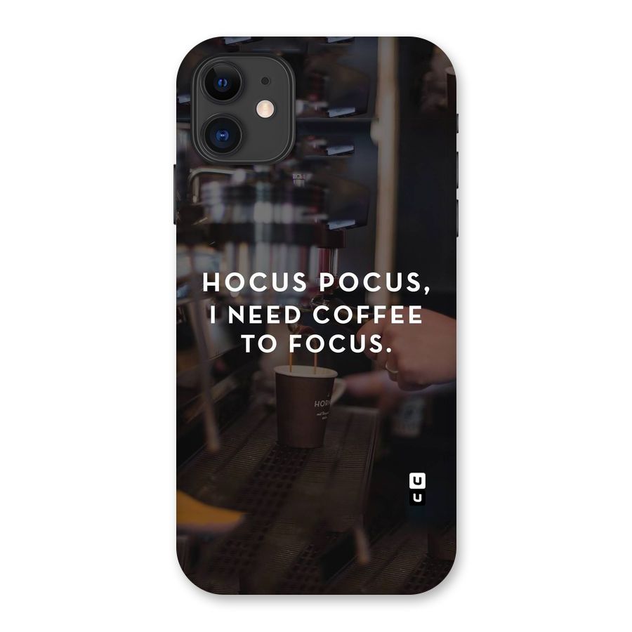 Coffee Focus Back Case for iPhone 11