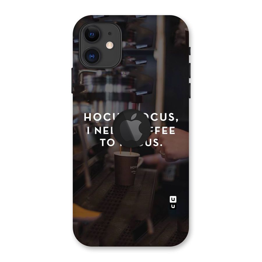 Coffee Focus Back Case for iPhone 11 Logo Cut