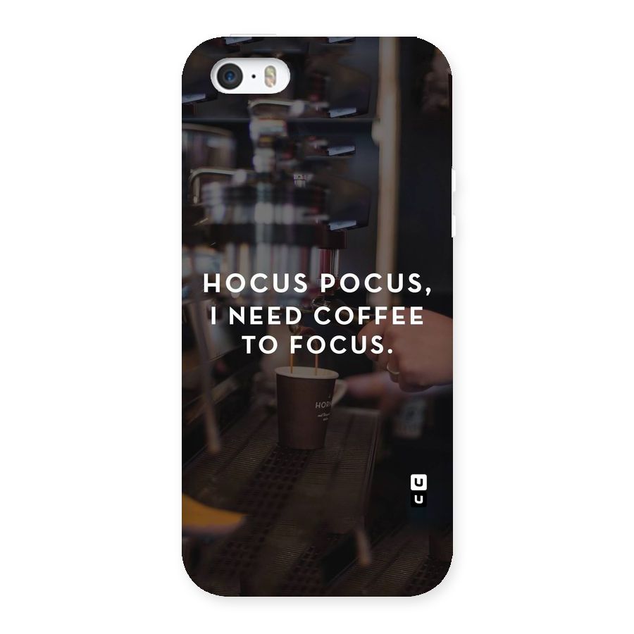 Coffee Focus Back Case for iPhone SE
