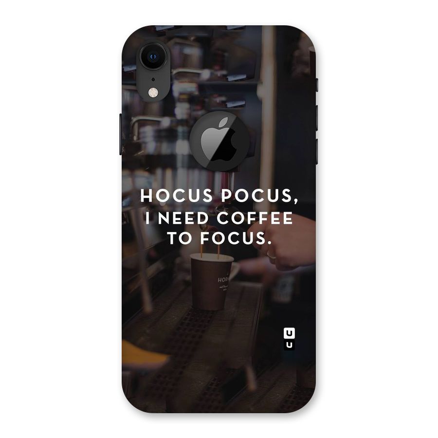 Coffee Focus Back Case for iPhone XR Logo Cut