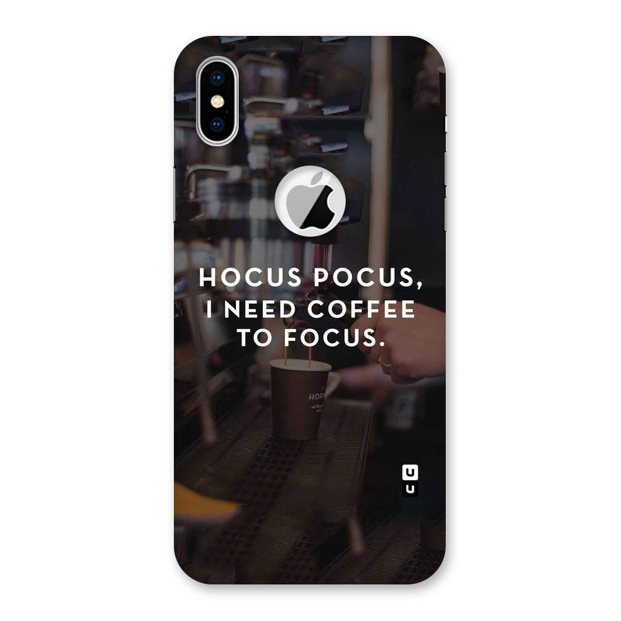 Coffee Focus Back Case for iPhone X Logo Cut