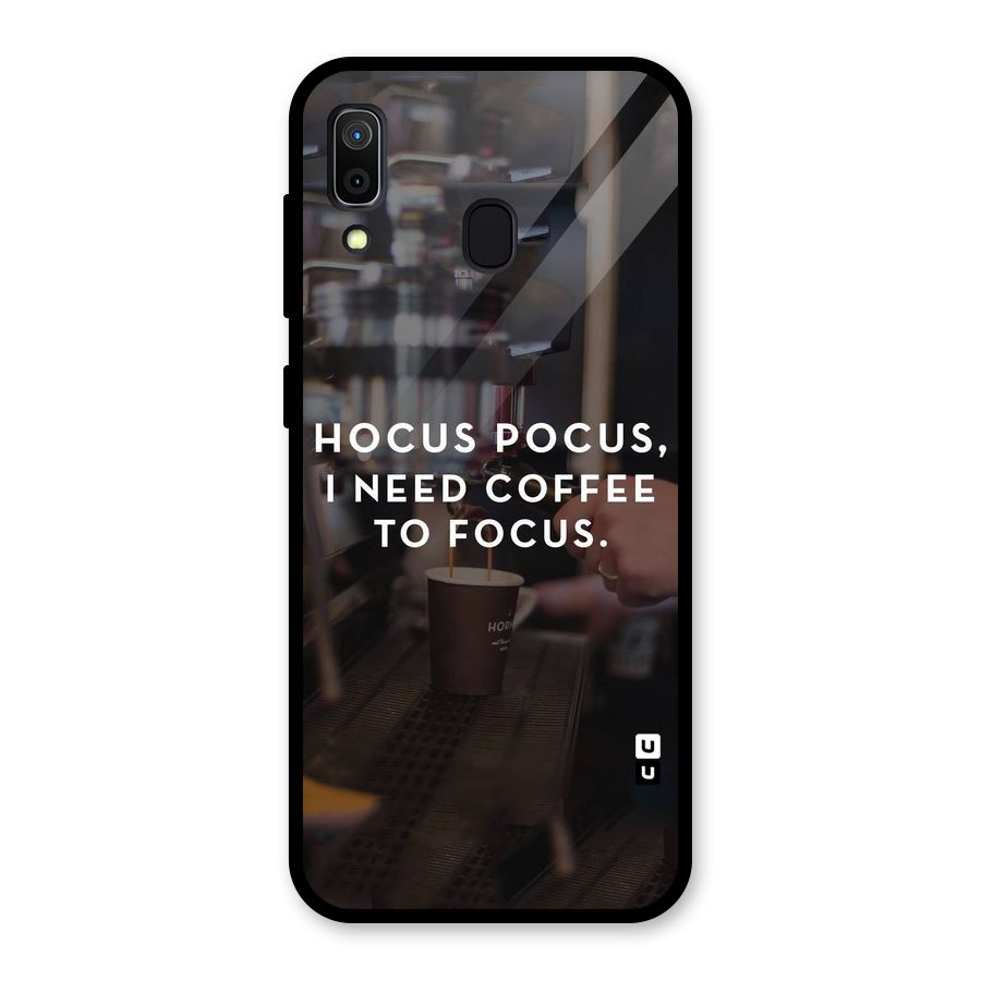 Coffee Focus Glass Back Case for Galaxy A30