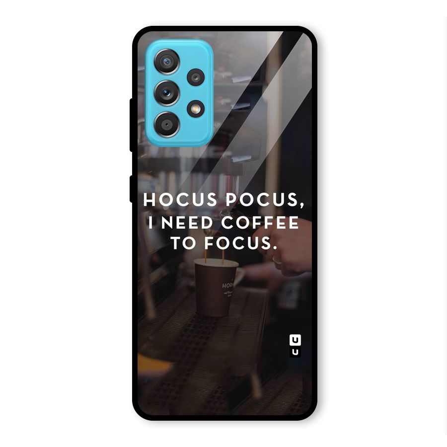 Coffee Focus Glass Back Case for Galaxy A52