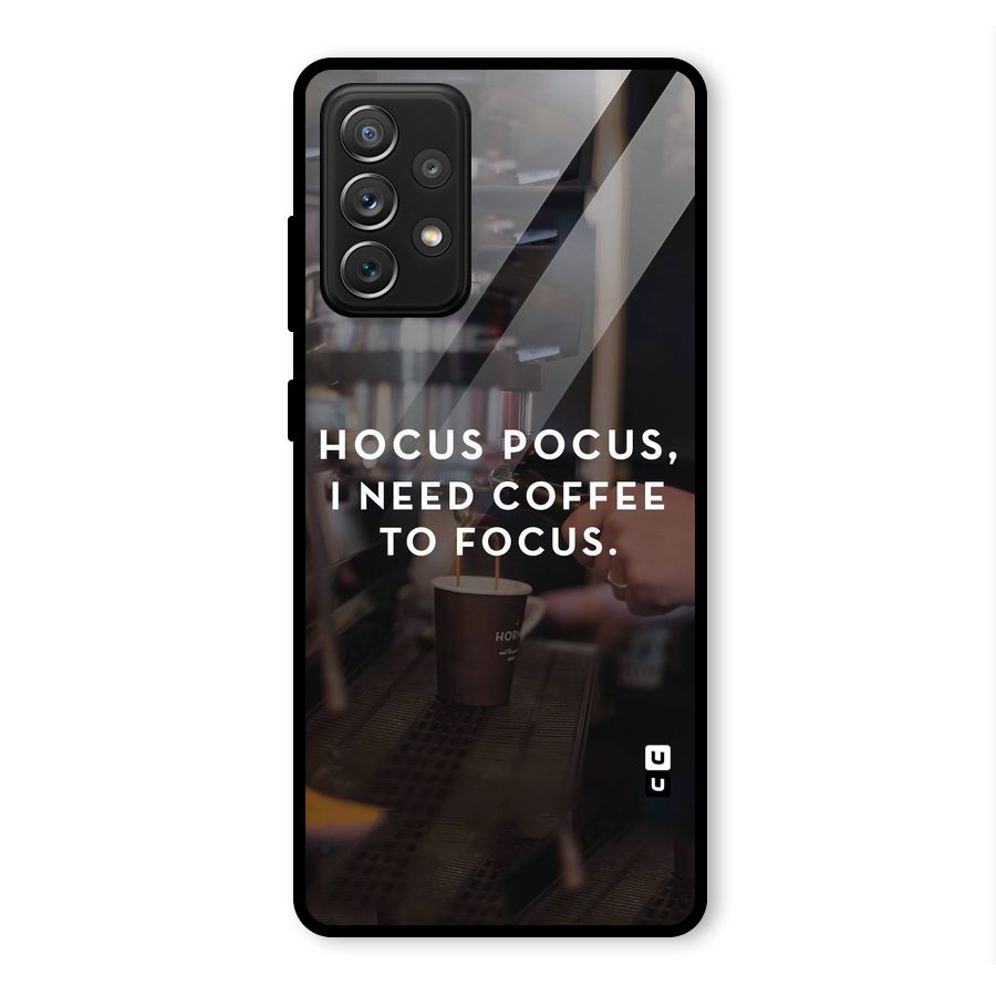 Coffee Focus Glass Back Case for Galaxy A72