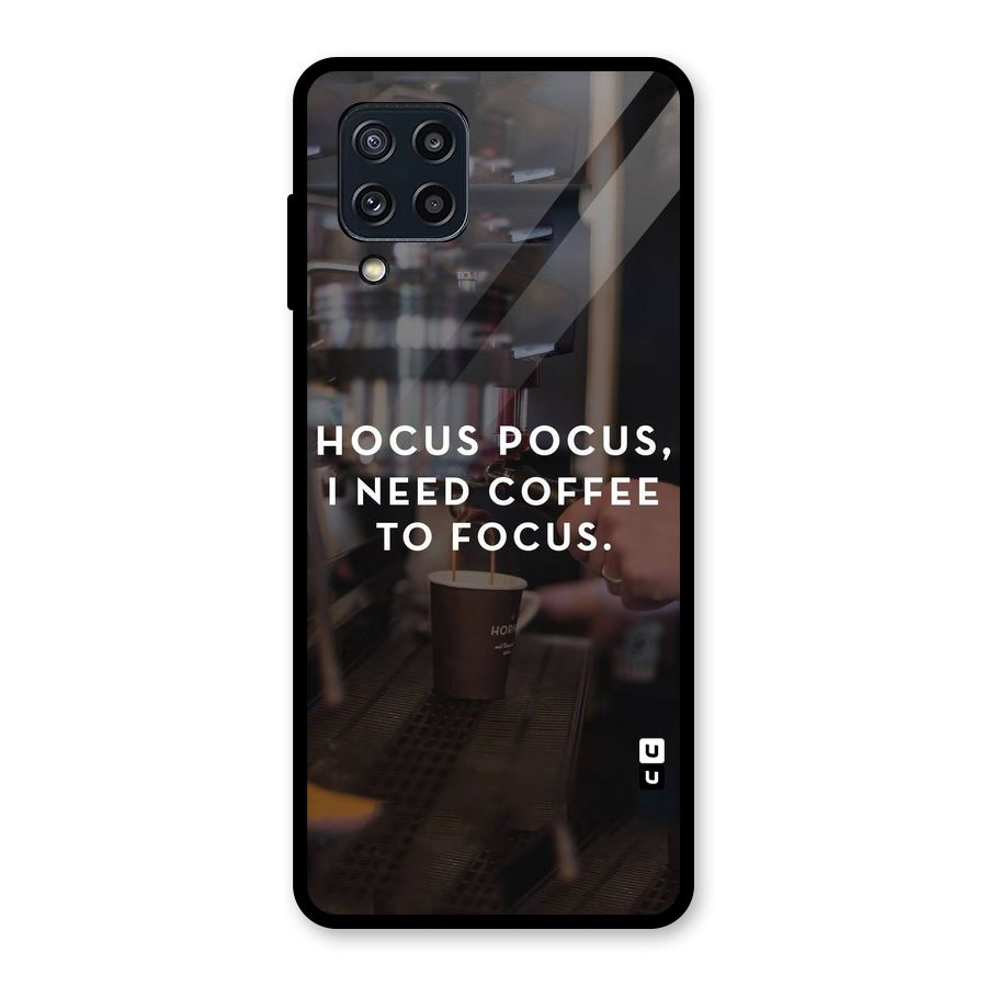 Coffee Focus Glass Back Case for Galaxy M32