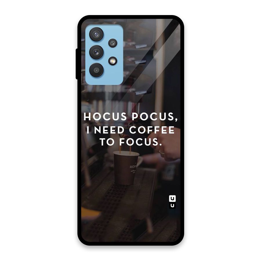 Coffee Focus Glass Back Case for Galaxy M32 5G