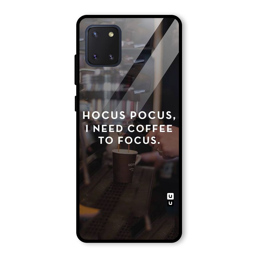 Coffee Focus Glass Back Case for Galaxy Note 10 Lite