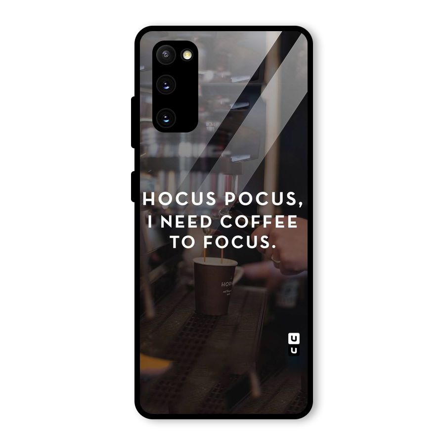 Coffee Focus Glass Back Case for Galaxy S20 FE 5G