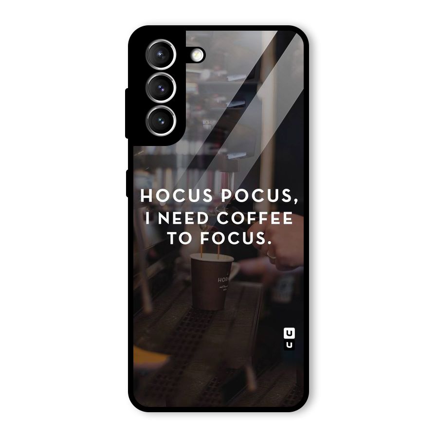 Coffee Focus Glass Back Case for Galaxy S21 5G