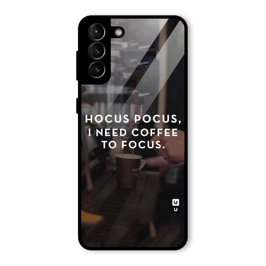 Coffee Focus Glass Back Case for Galaxy S21 Plus