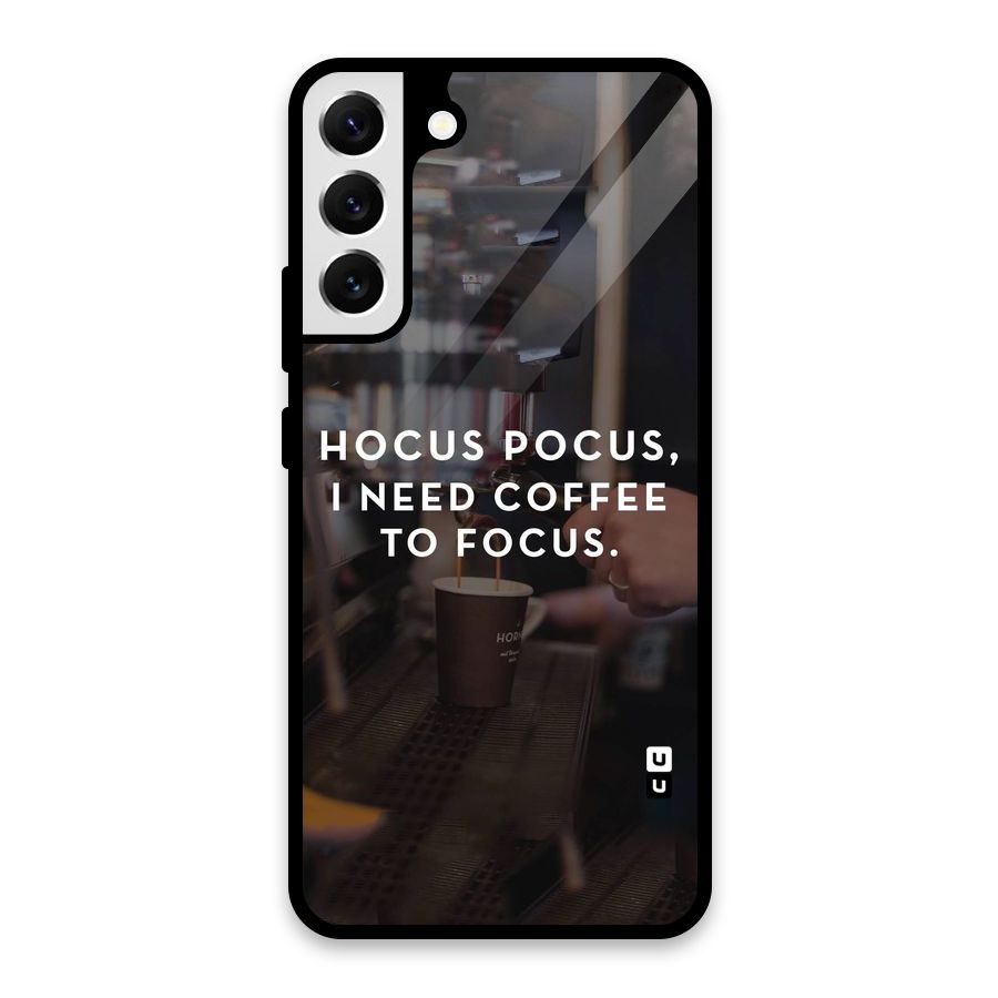 Coffee Focus Glass Back Case for Galaxy S22 Plus 5G