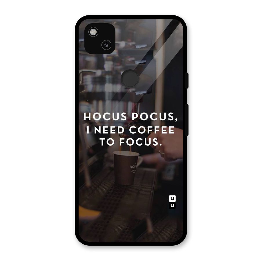 Coffee Focus Glass Back Case for Google Pixel 4a